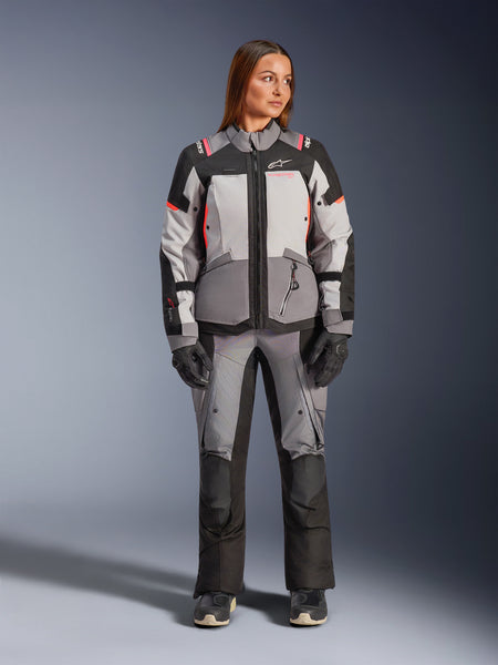 Dámská bunda Alpinestars Stella Andes V4 Drystar tmavě šedá/světle šedá/černá/červená