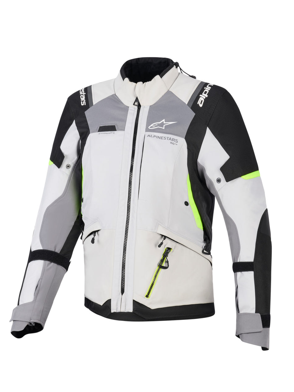Dámská bunda Alpinestars Stella Andes V4 Drystar tmavě šedá/světle šedá/černá/žlutá fluo