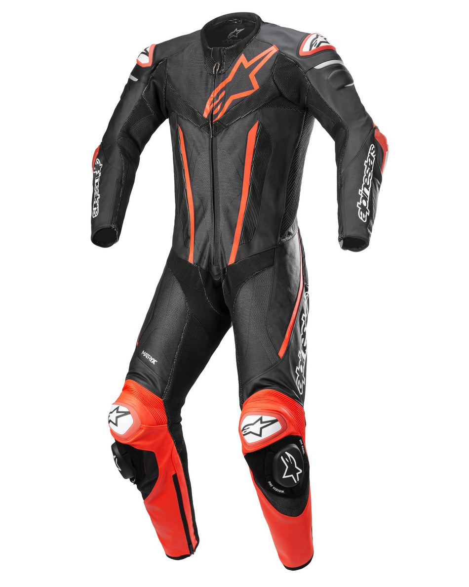 Jednodílná kombinéza Alpinestars Fusion TECH-AIR kompatibilní černá/červená fluo