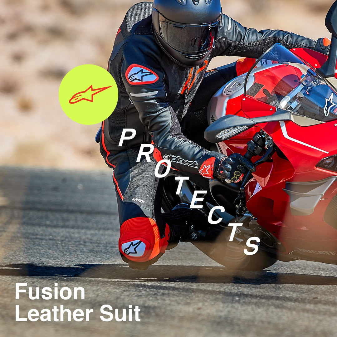 Jednodílná kombinéza Alpinestars Fusion TECH-AIR kompatibilní černá/červená fluo