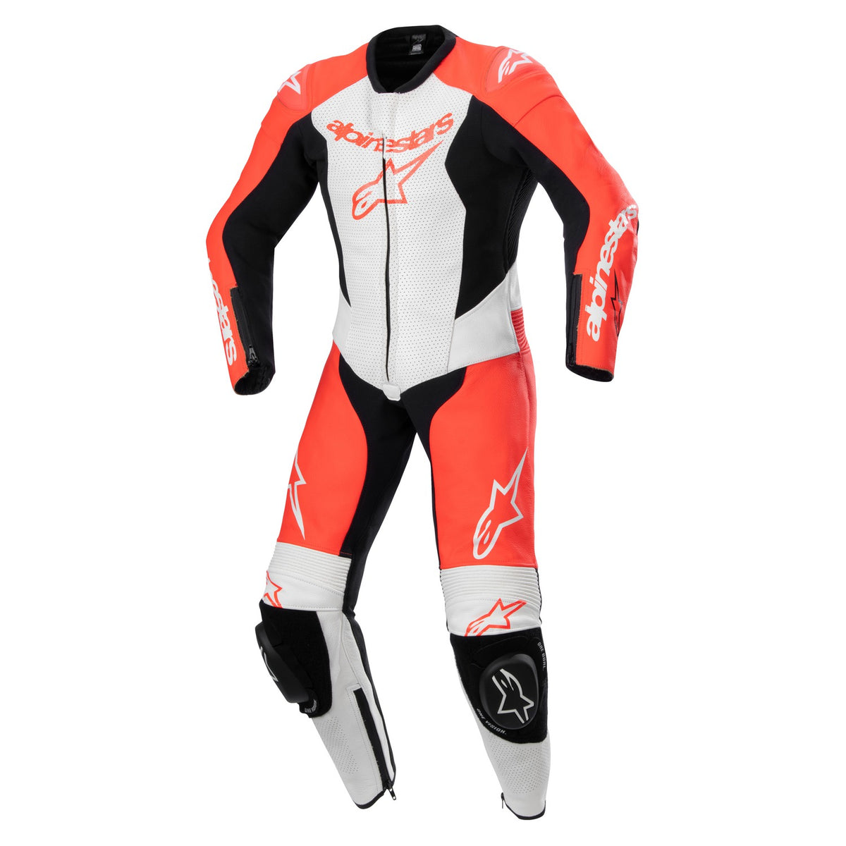 Dětská jednodílná kombinéza Alpinestars GP Plus 2 červená fluo/bílá/černá