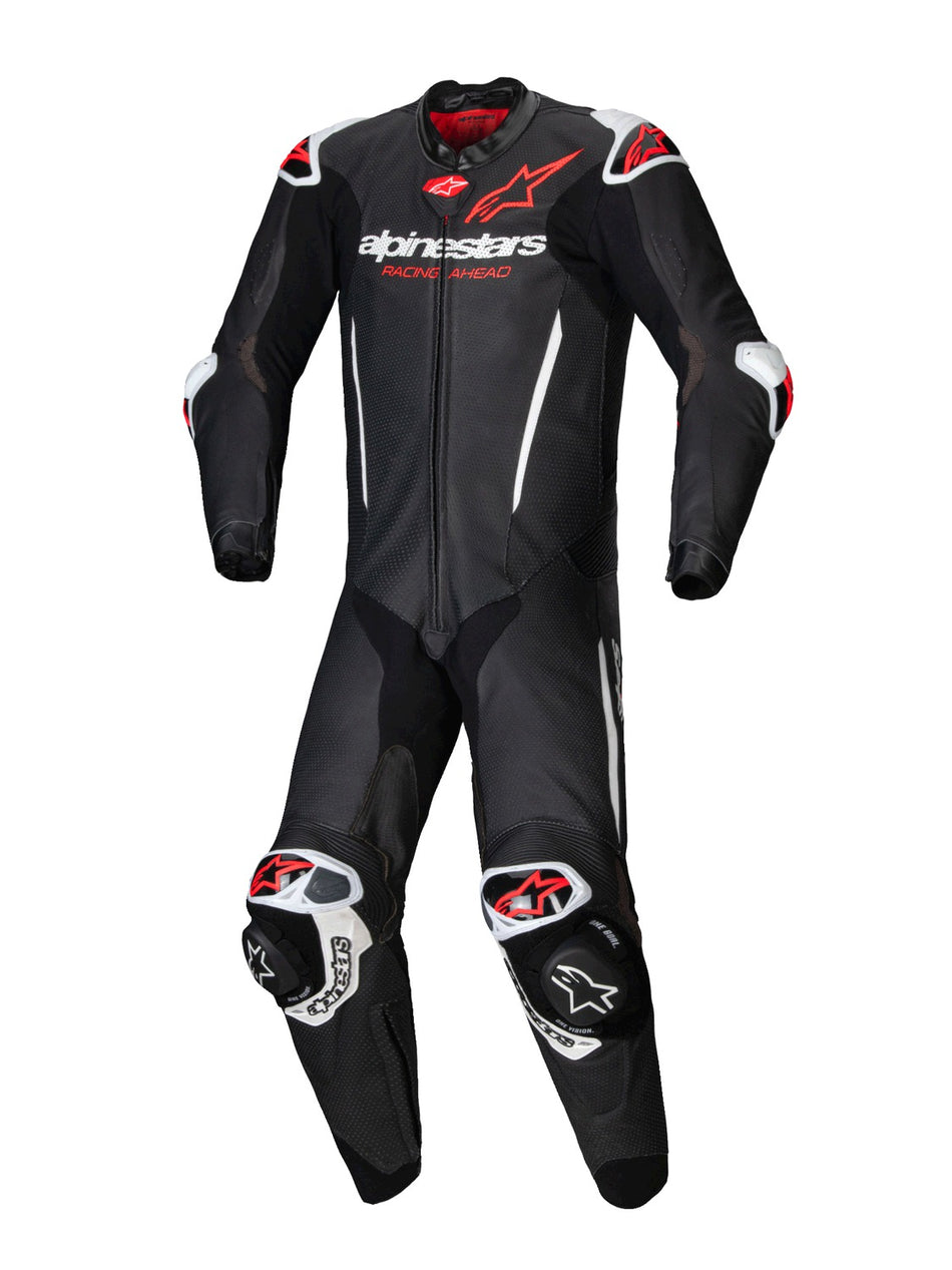 Jednodílná kombinéza Alpinestars GP-R7 TECH-AIR ready/kompatibilní černá/bílá/červená fluo