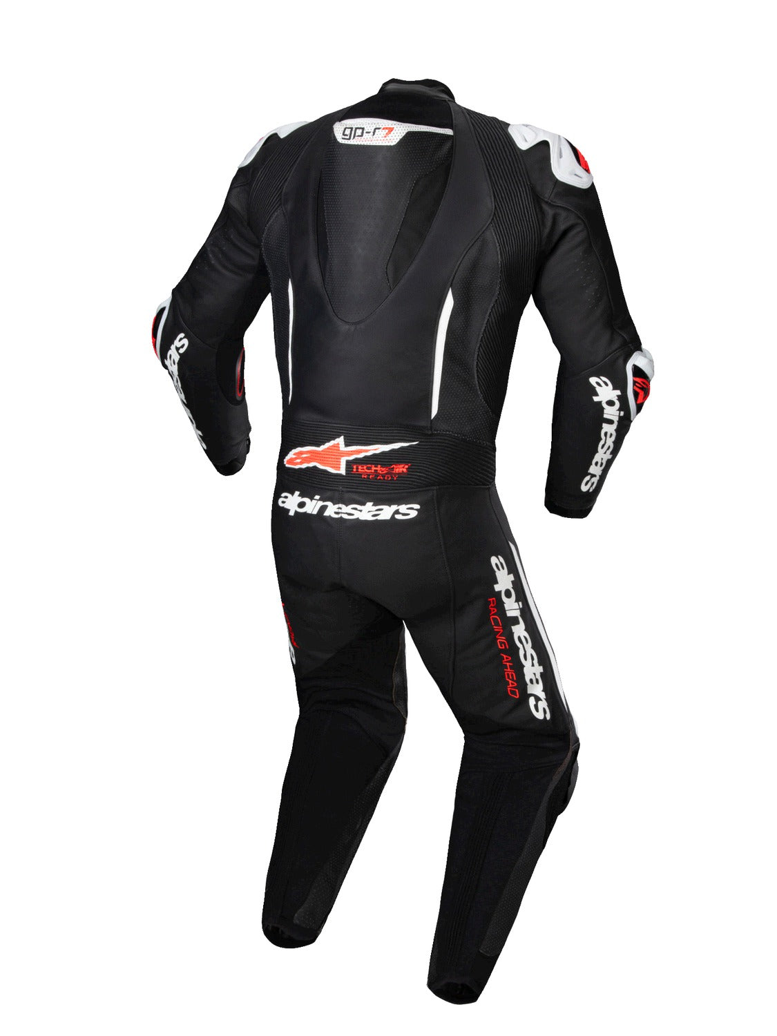Jednodílná kombinéza Alpinestars GP-R7 TECH-AIR ready/kompatibilní černá/bílá/červená fluo