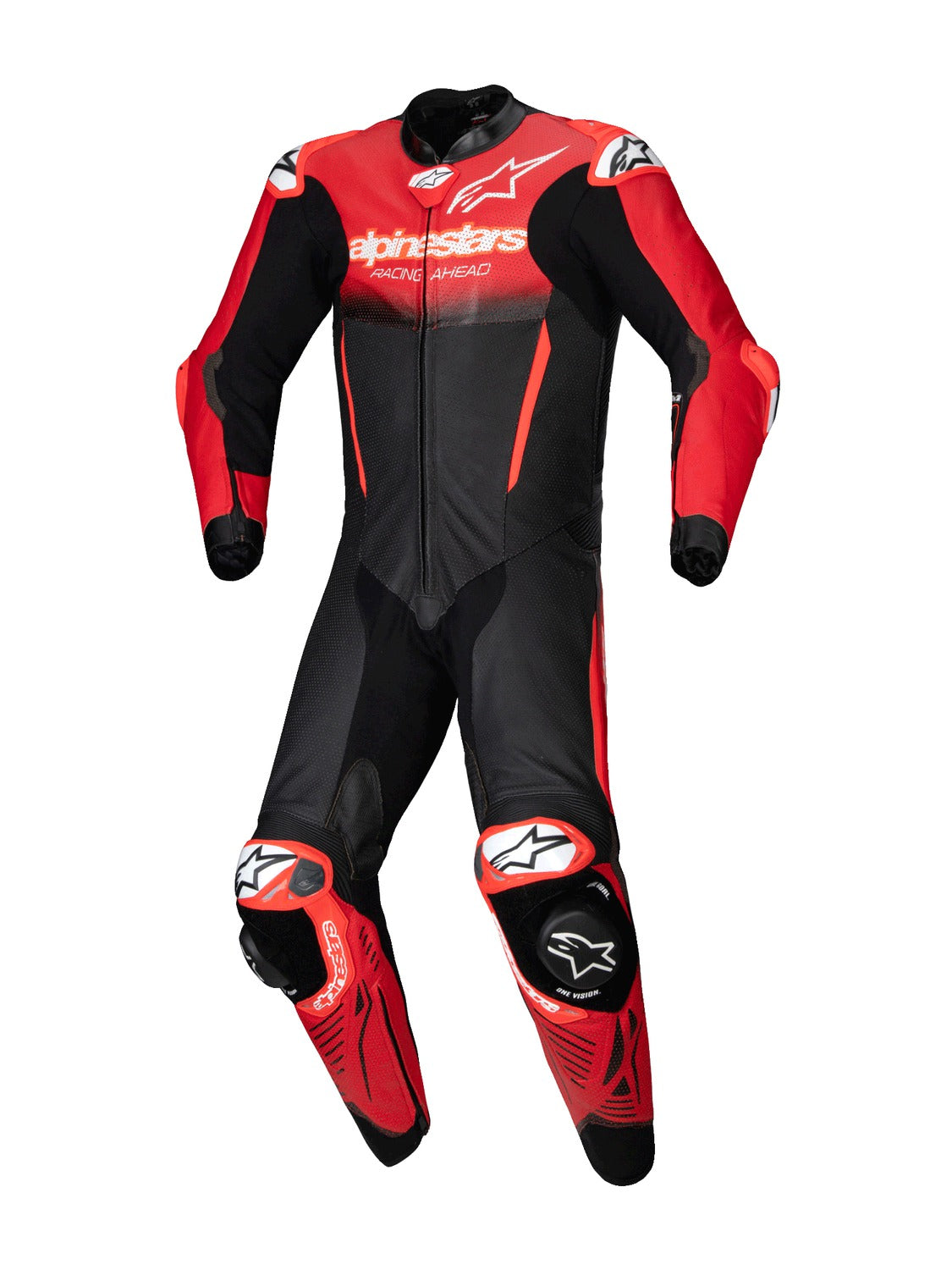 Jednodílná kombinéza Alpinestars GP-R7 TECH-AIR ready/kompatibilní černá/červená