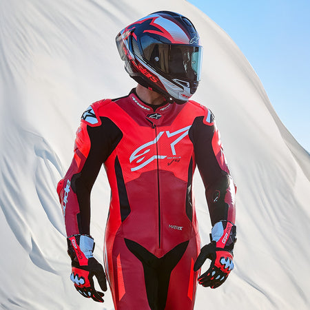 Jednodílná kombinéza Alpinestars GP Plus V4 Sprint TECH-AIR kompatibilní červená fluo/červená/bílá/černá