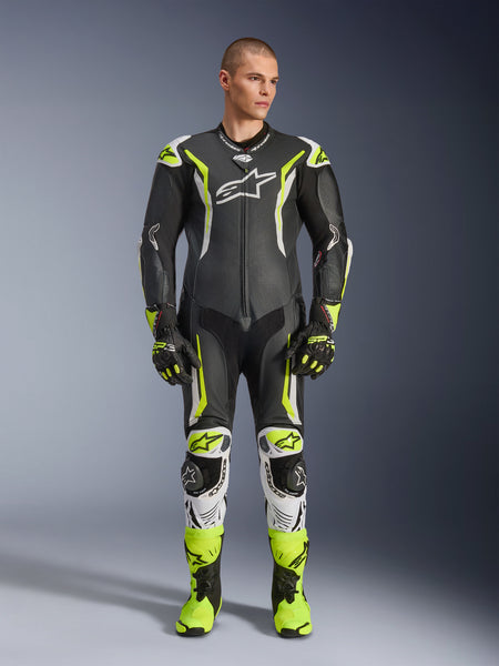 Jednodílná kombinéza Alpinestars GP Tech V5 černá/bílá/žlutá fluo