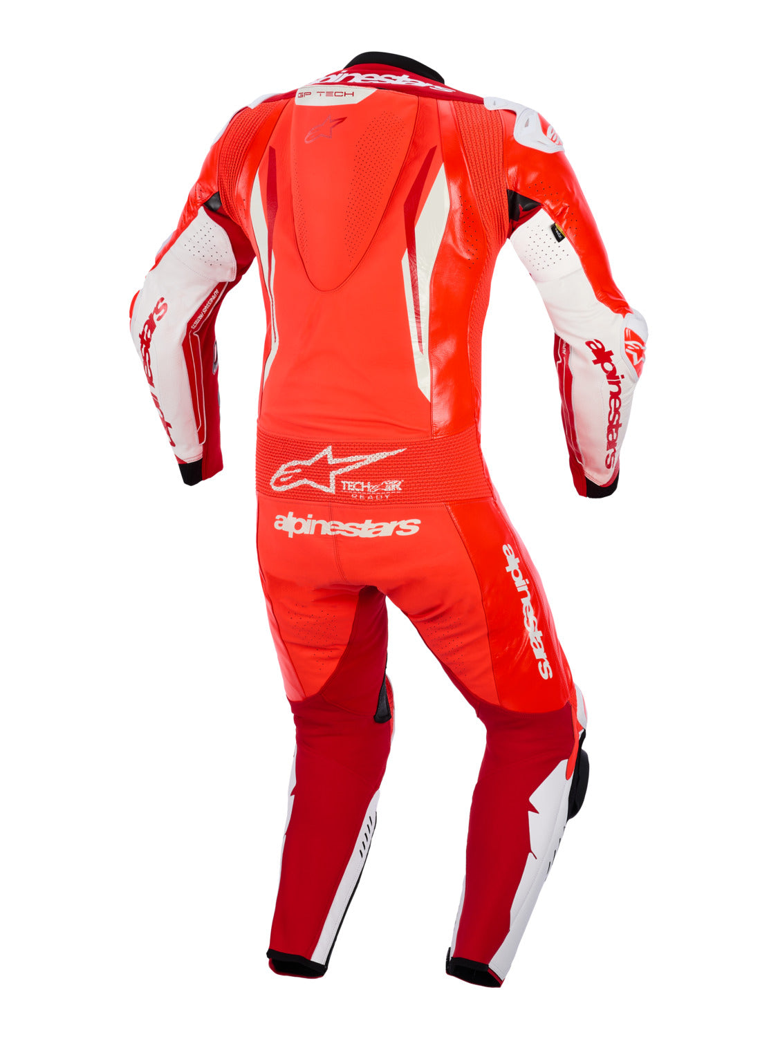 Jednodílná kombinéza Alpinestars GP Tech V5 červená fluo/červená/bílá