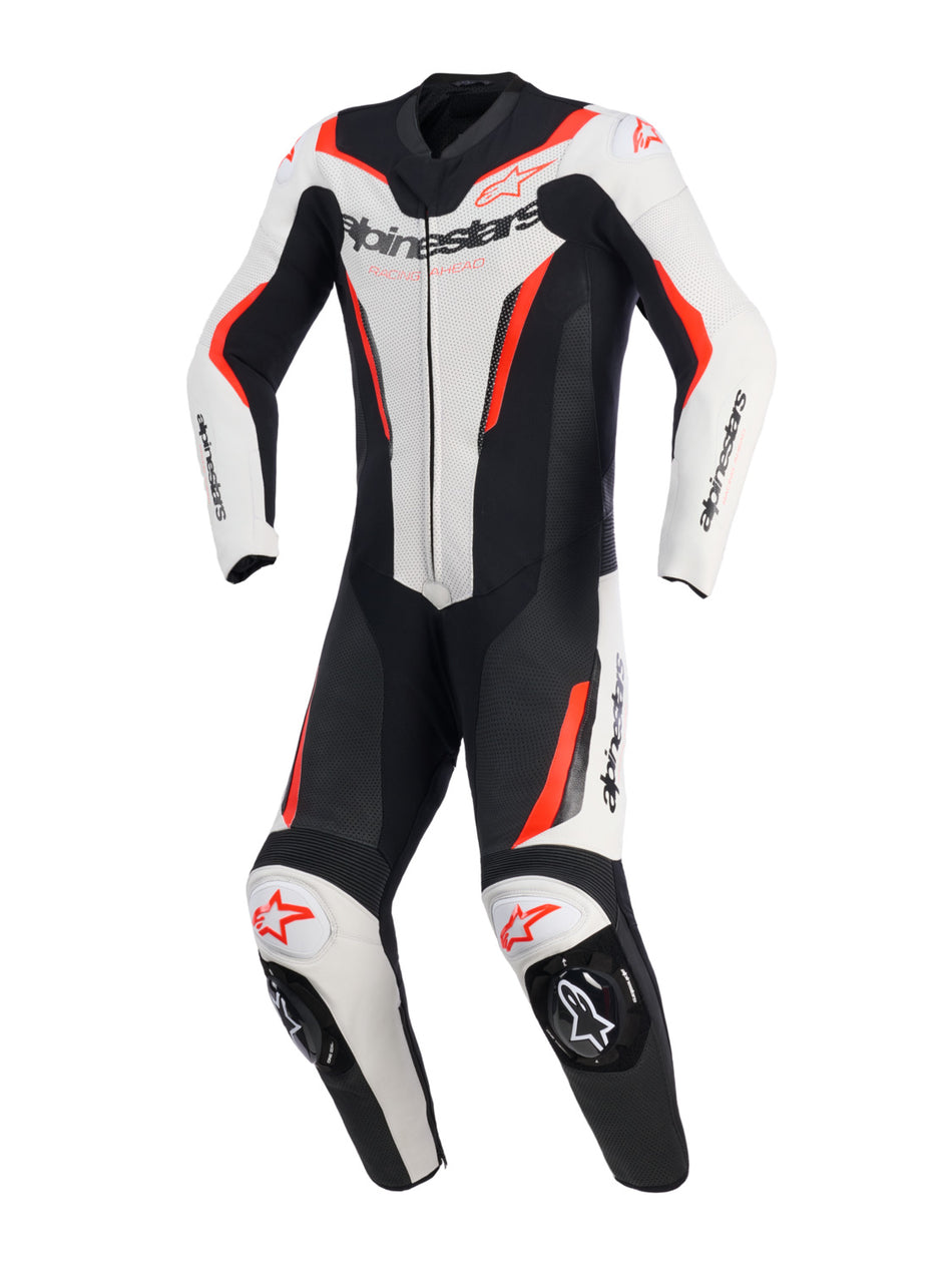 Jednodílná kombinéza Alpinestars GP Force V2 bílá/černá/červená fluo