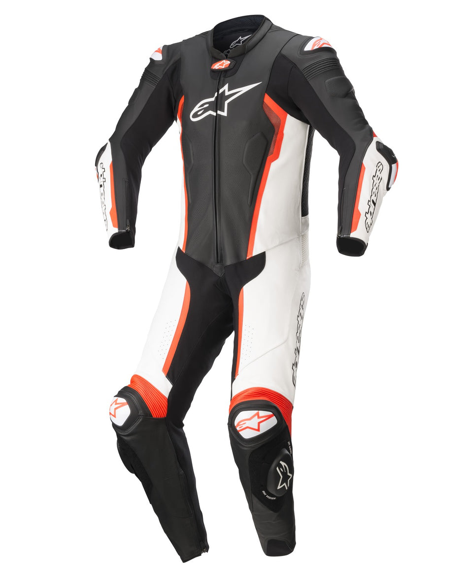 Jednodílná kombinéza Alpinestars Missile 2 TECH-AIR kompatibilní černá/bílá/červená fluo