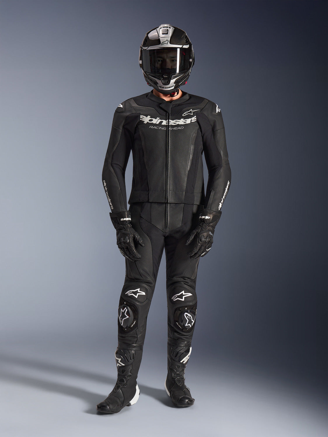 Dvoudílná kombinéza Alpinestars GP Force V2 černá/bílá