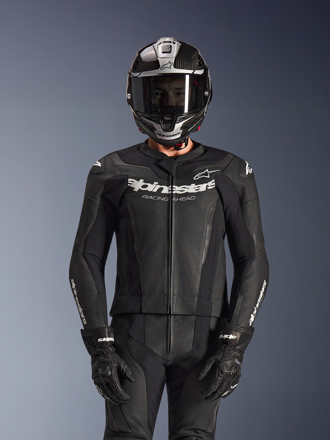 Dvoudílná kombinéza Alpinestars GP Force V2 černá/bílá