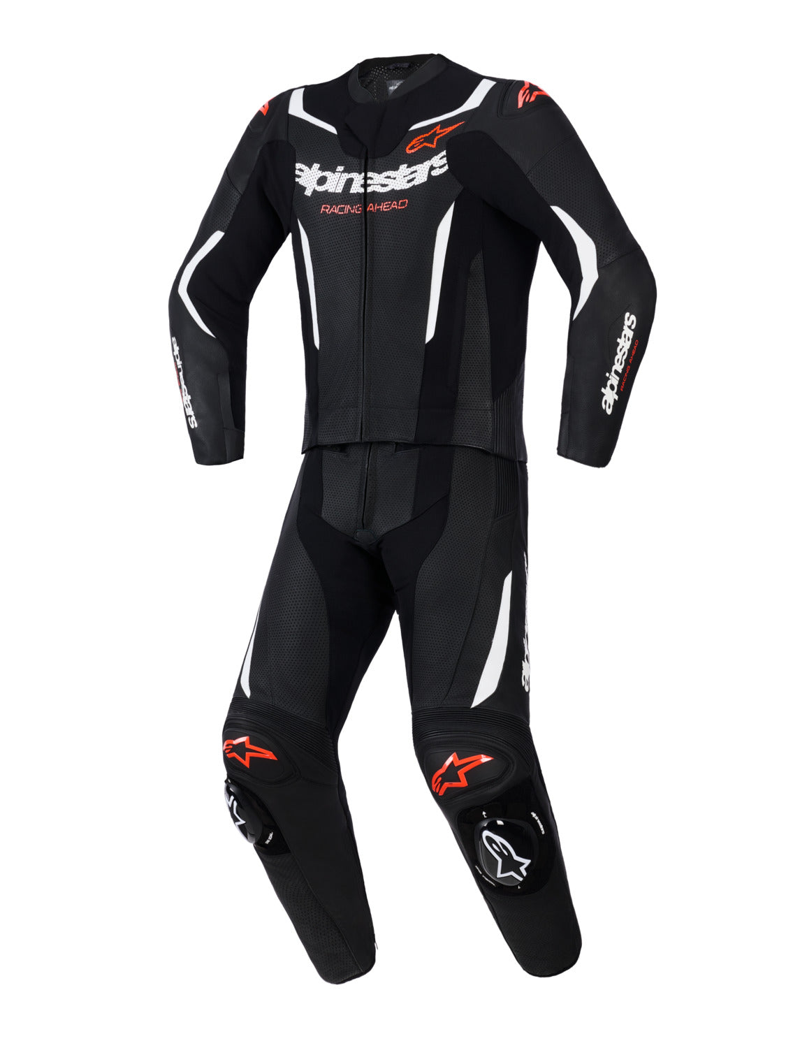 Dvoudílná kombinéza Alpinestars GP Force V2 černá/bílá/červená fluo