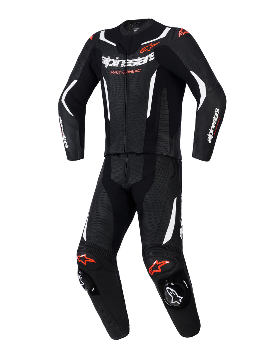 Dvoudílná kombinéza Alpinestars GP Force V2 černá/bílá/červená fluo