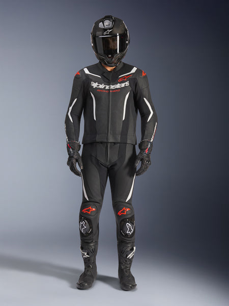 Dvoudílná kombinéza Alpinestars GP Force V2 černá/bílá/červená fluo