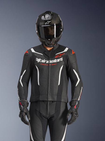 Dvoudílná kombinéza Alpinestars GP Force V2 černá/bílá/červená fluo