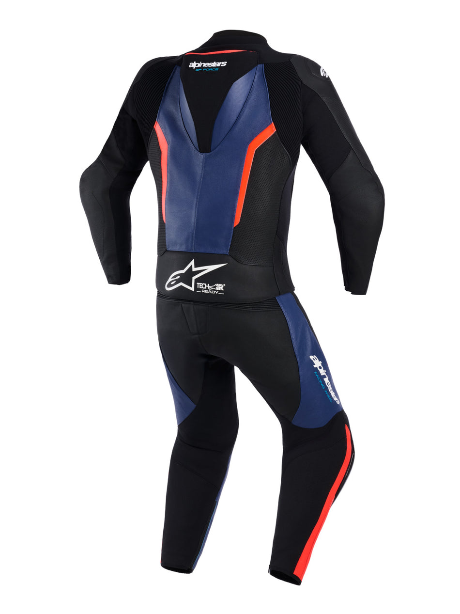 Dvoudílná kombinéza Alpinestars GP Force V2 černá/modrá/červená fluo