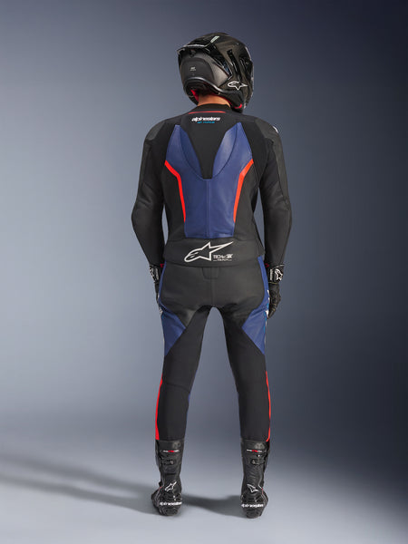 Dvoudílná kombinéza Alpinestars GP Force V2 černá/modrá/červená fluo