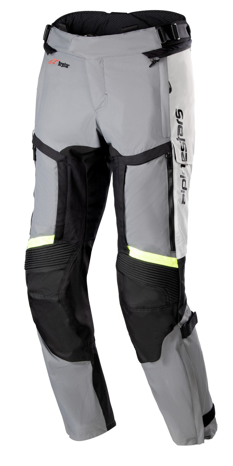 Kalhoty Alpinestars Bogota PRO Drystar 4 Season šedá/tmavě šedá/černá/žlutá fluo, celosezonní provedení