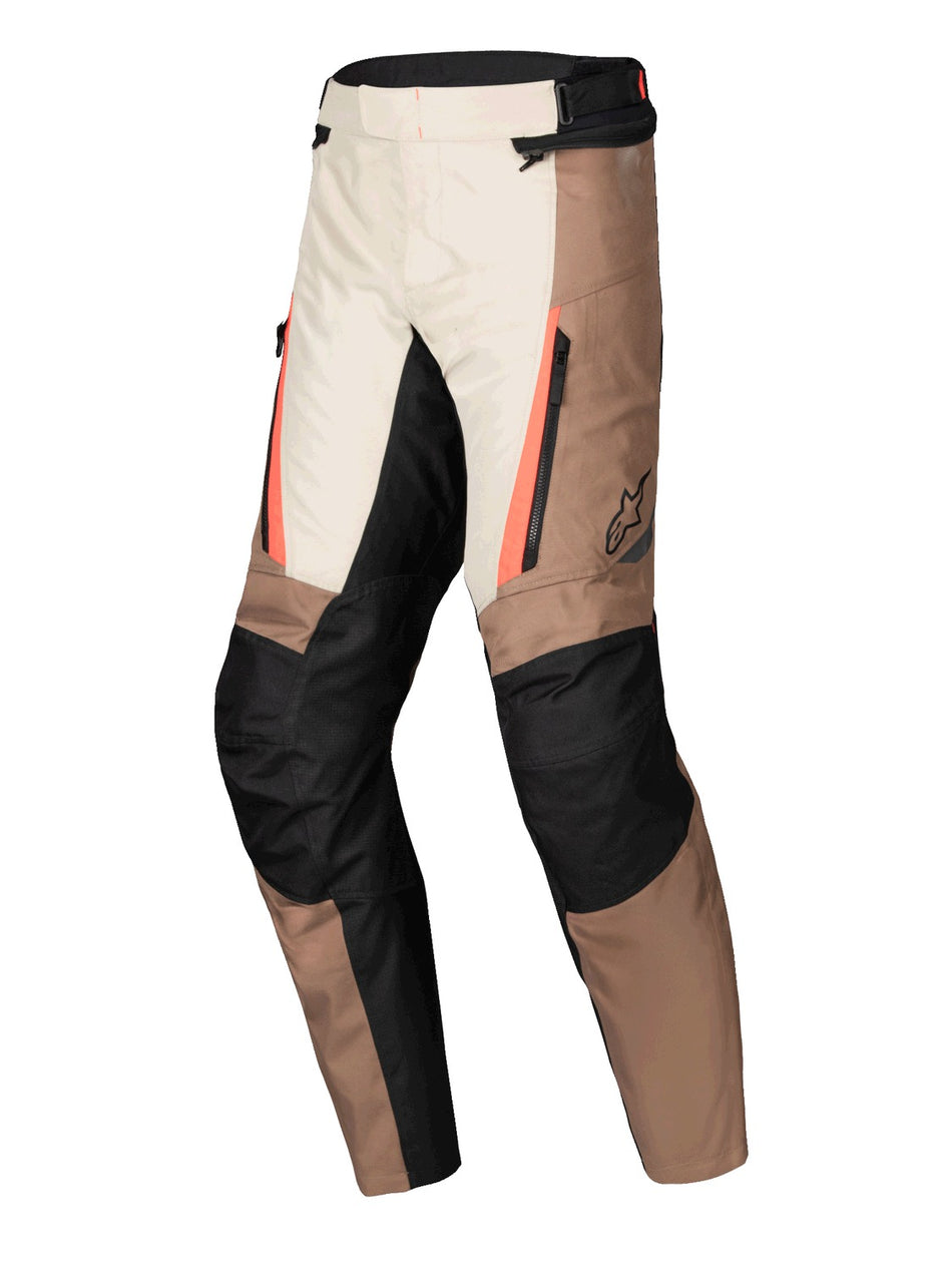 Kalhoty Alpinestars ST-1 Waterproof tmavá khaki/písková/černá/červená fluo