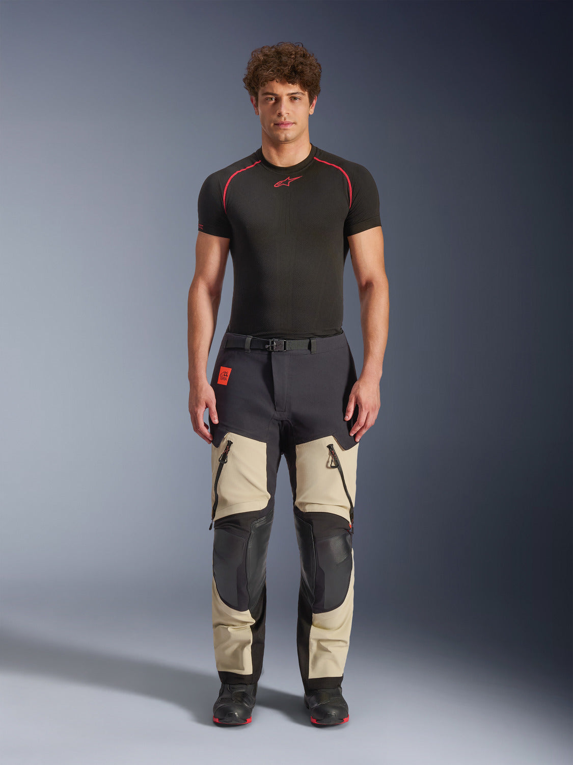 Kalhoty Alpinestars Harok PRO Drystar XF krémové/černé/červené