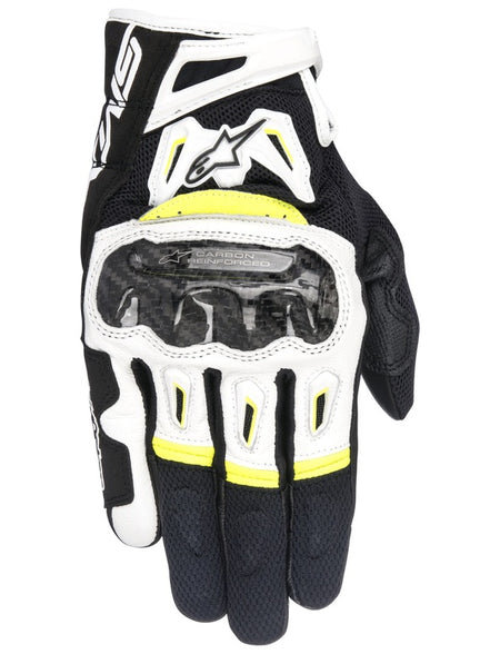 Rukavice Alpinestars SMX-2 AIR Carbon černé/bílé/žluté fluo