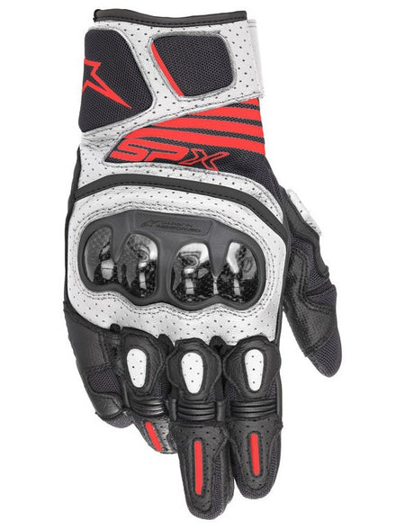 Rukavice Alpinestars SP X AIR Carbon 2 černá/bílá/červená fluo
