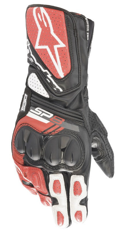 Rukavice Alpinestars SP-8 černá/bílá/červená