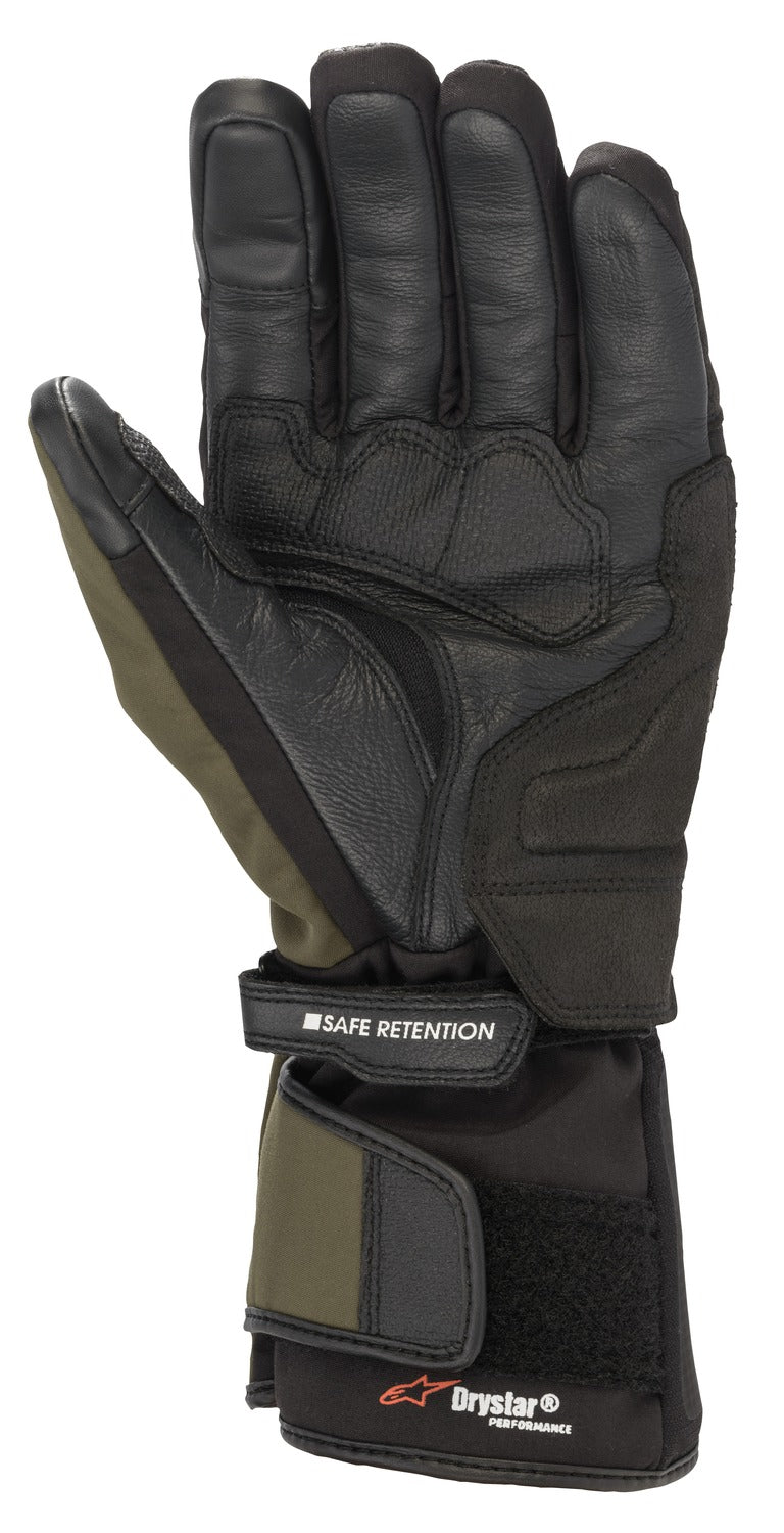 Rukavice Alpinestars Denali Aerogel Drystar černá/zelená/žlutá fluo