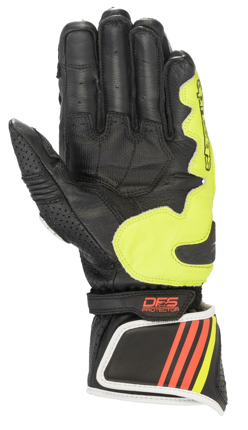 Rukavice Alpinestars GP Plus R 2 šedá/černá/žlutá fluo/červená fluo/bílá