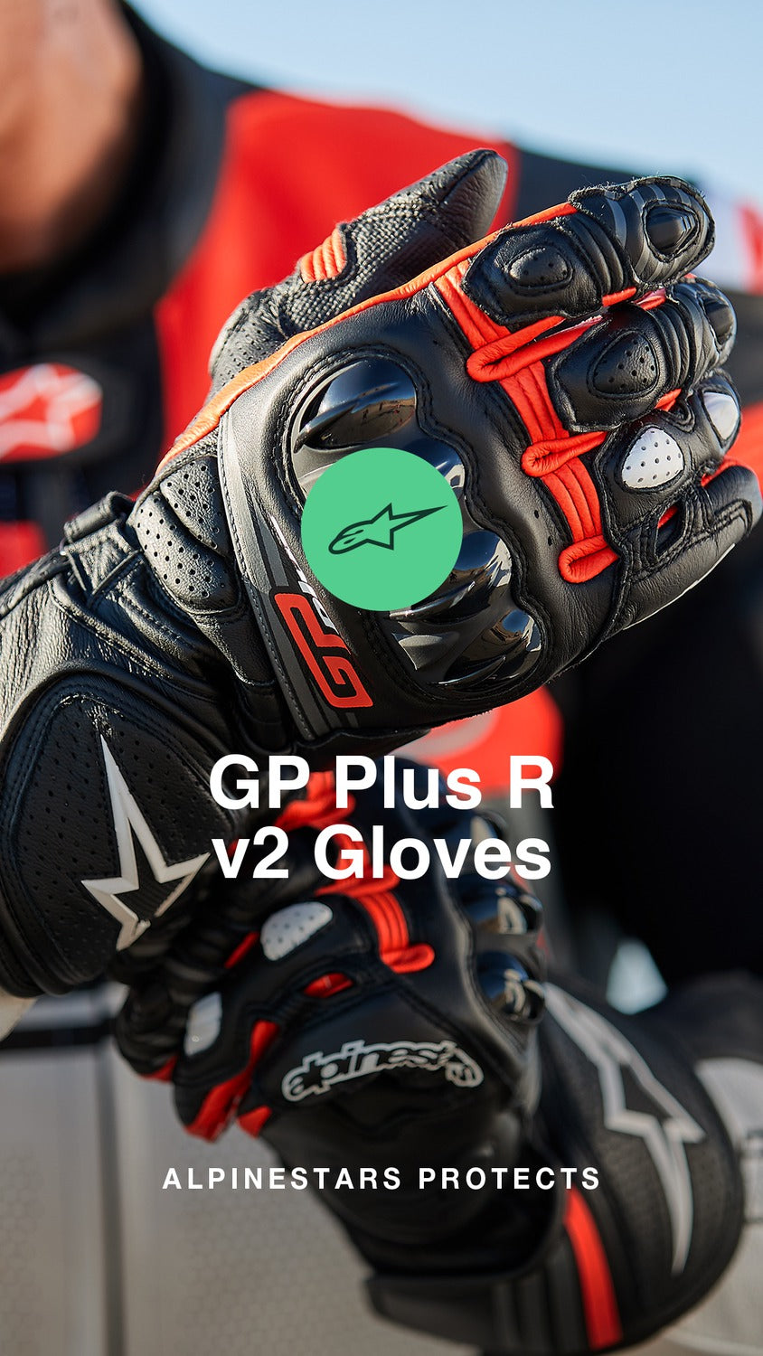 Rukavice Alpinestars GP Plus R 2 šedá/černá/žlutá fluo/červená fluo/bílá