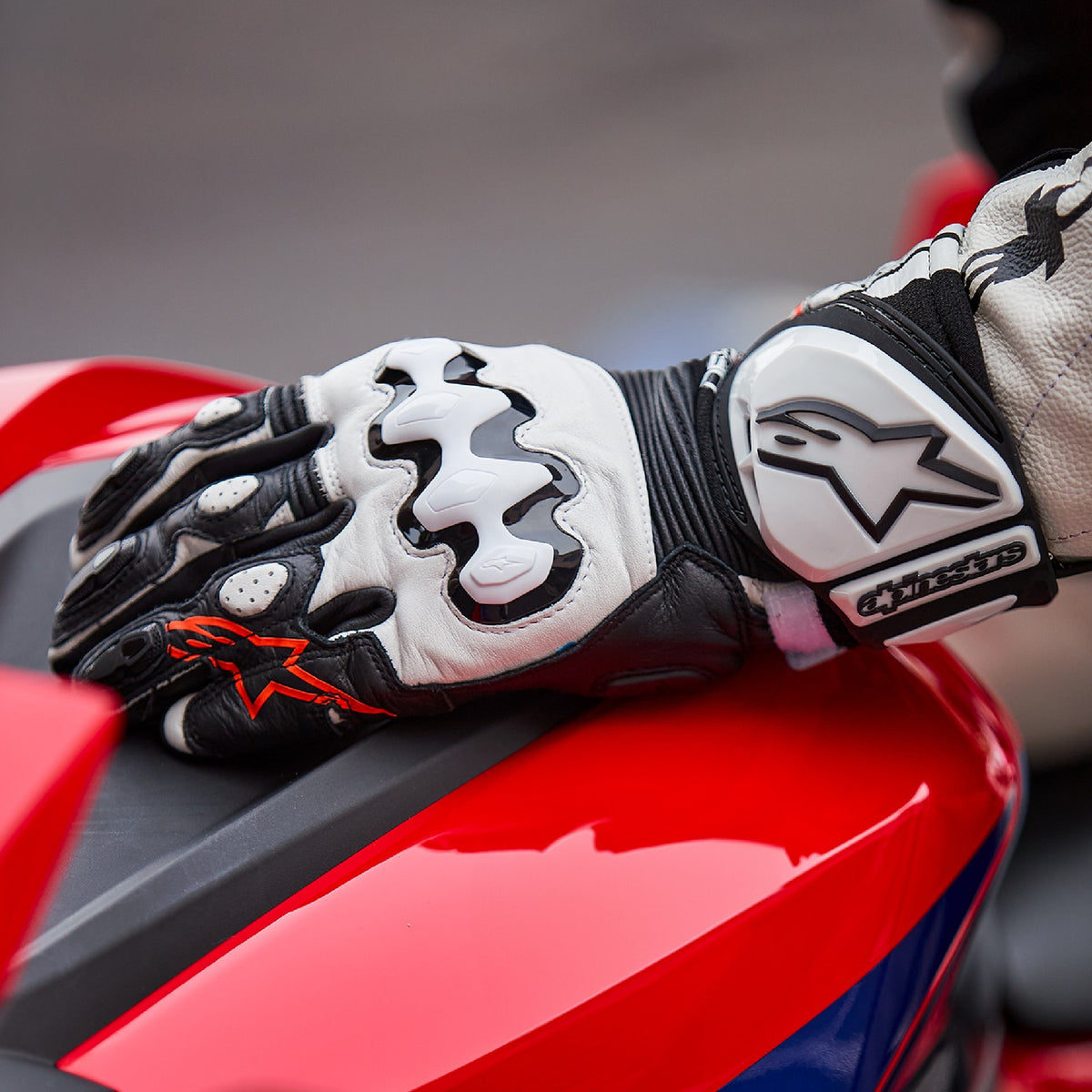 Rukavice Alpinestars GP PRO R 4 černá/bílá