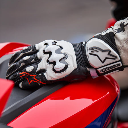 Rukavice Alpinestars GP PRO R 4 černá/bílá