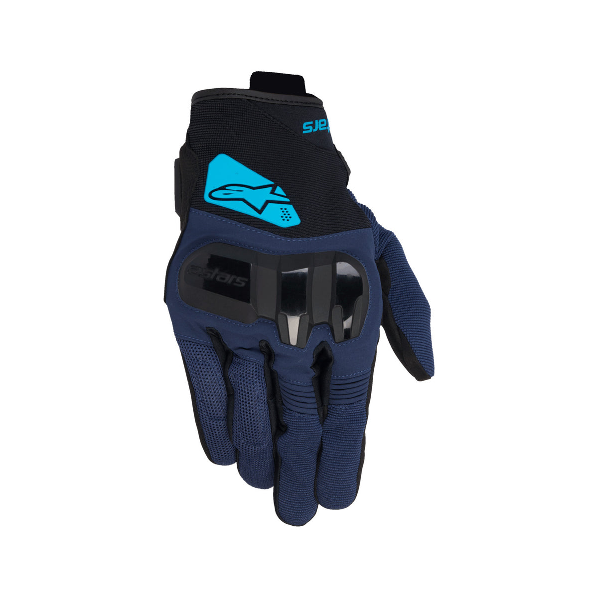 Rukavice Alpinestars Chrome V2 černá/modrá/světle modrá