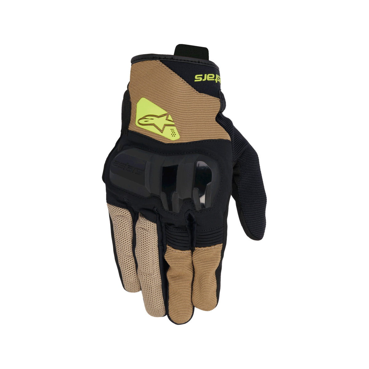 Rukavice Alpinestars Chrome V2 tmavá khaki/černá/žlutá