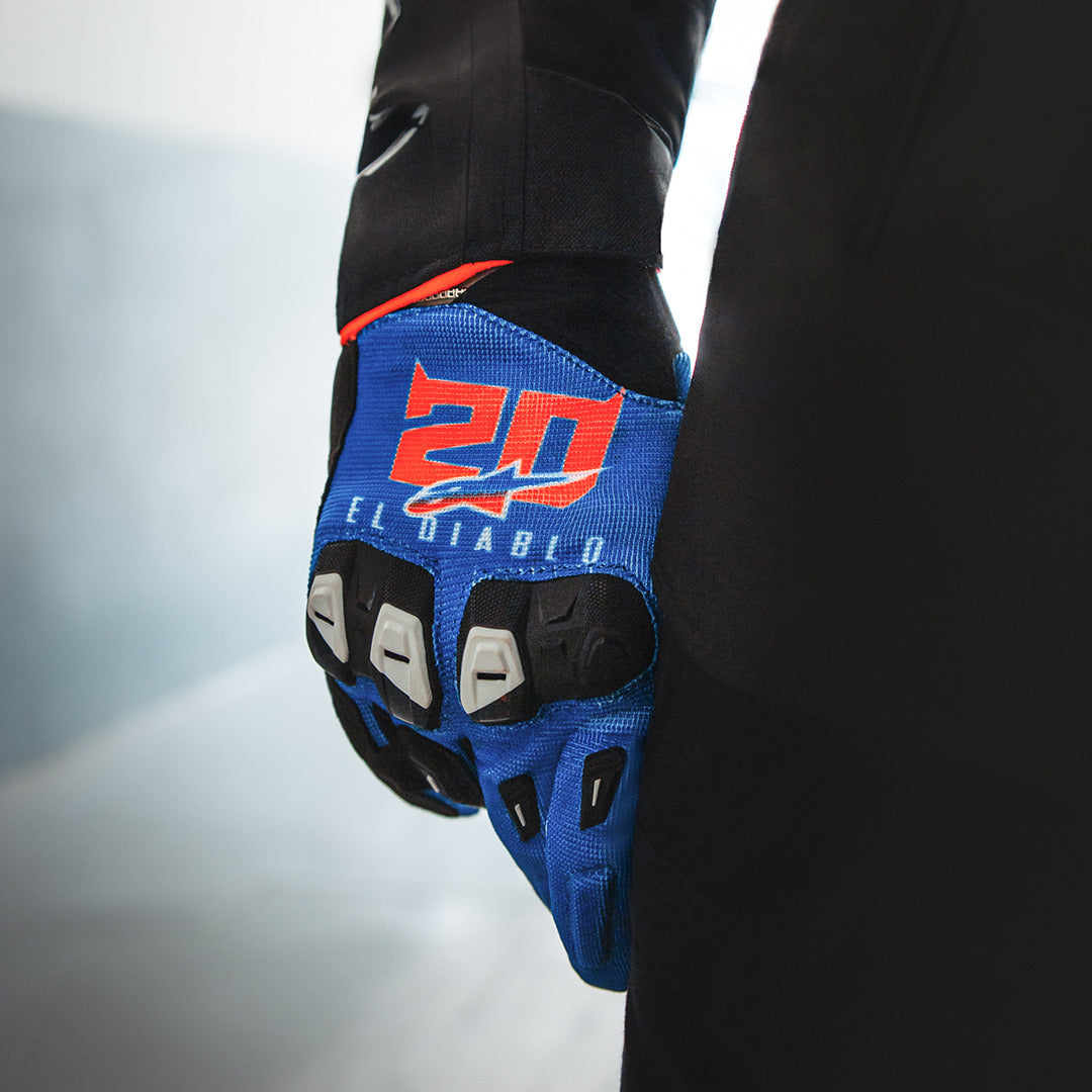 Rukavice Alpinestars SP X 1 FQ20 modrá/černá/červená fluo