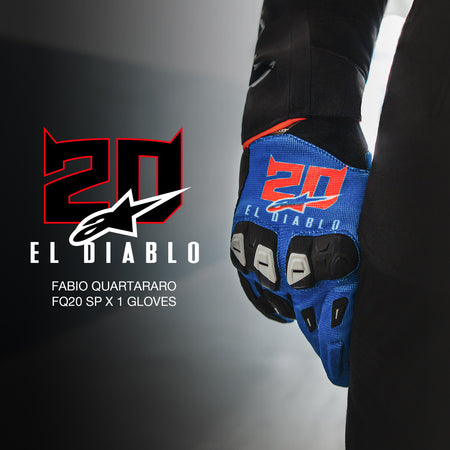 Rukavice Alpinestars SP X 1 FQ20 modrá/černá/červená fluo