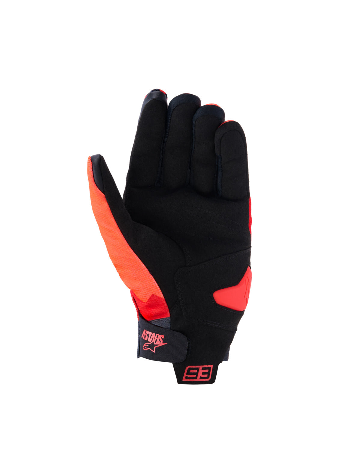 Rukavice Alpinestars Reef V2 MM93 červená fluo/červená/černá