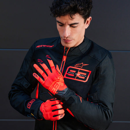 Rukavice Alpinestars Reef V2 MM93 červená fluo/červená/černá