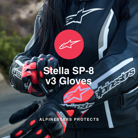 Dámské rukavice Alpinestars Stella SP-8 černá/bílá/růžová
