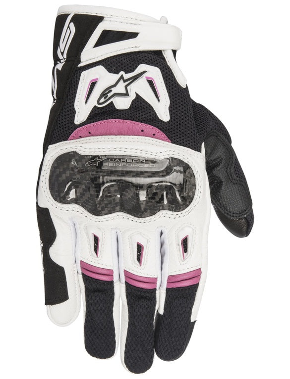 Dámské rukavice Alpinestars Stella SMX-2 AIR Carbon černé/bílé/fialové