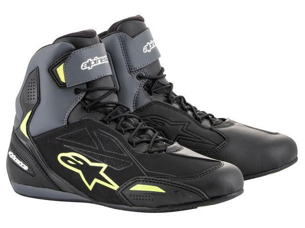 Boty Alpinestars FASTER-3 Drystar černé/šedé/žlutá fluo