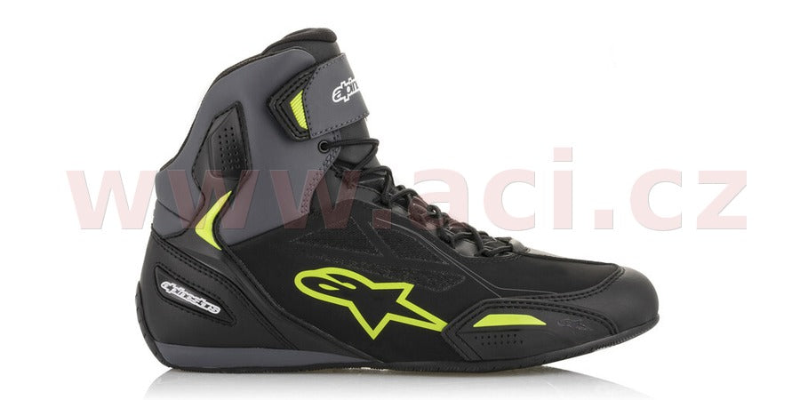 Boty Alpinestars FASTER-3 Drystar černé/šedé/žlutá fluo