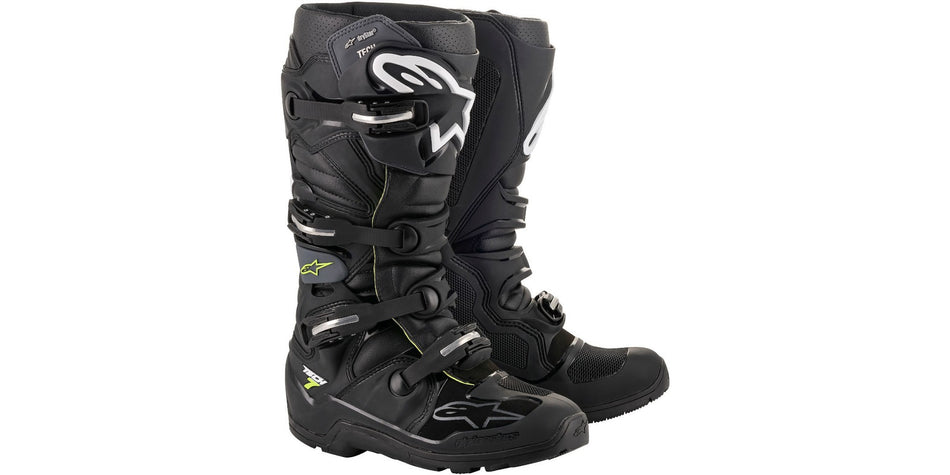 Boty Alpinestars Tech 7 Enduro Drystar černá/šedá/žlutá fluo