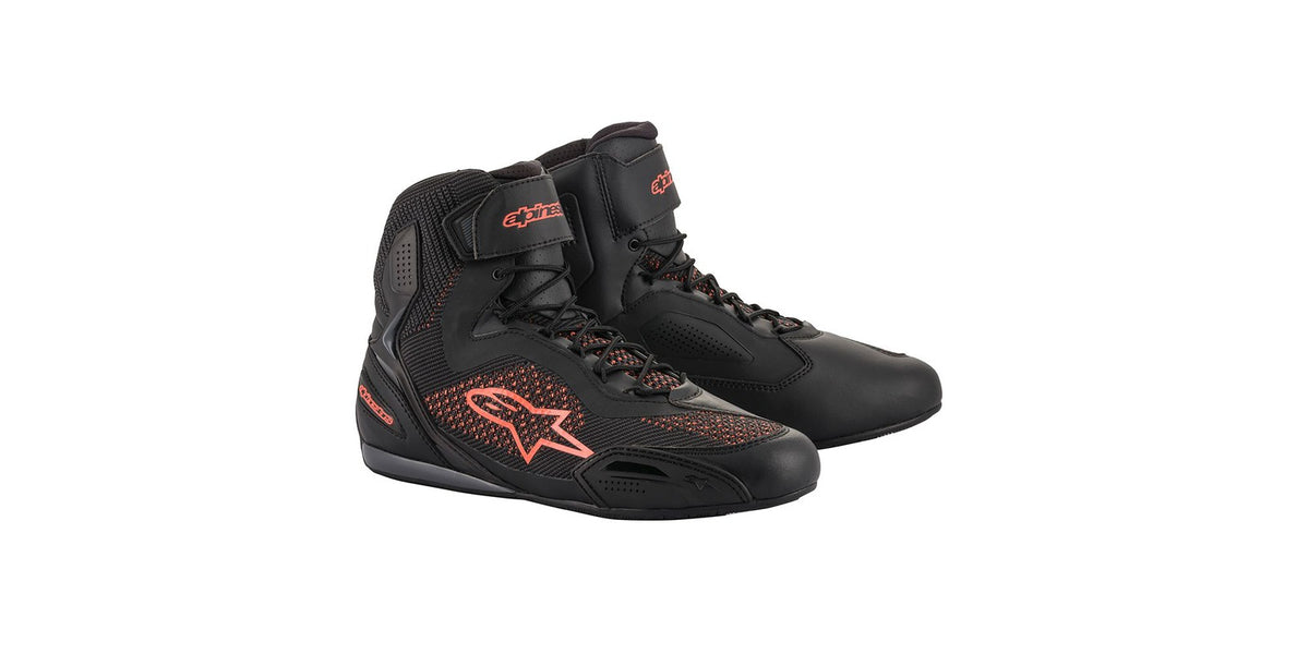 Boty Alpinestars FASTER-3 Rideknit černá/červená fluo