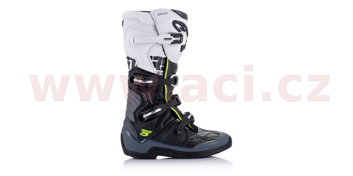 Boty Alpinestars Tech 5 černá/šedá/bílá/žlutá fluo