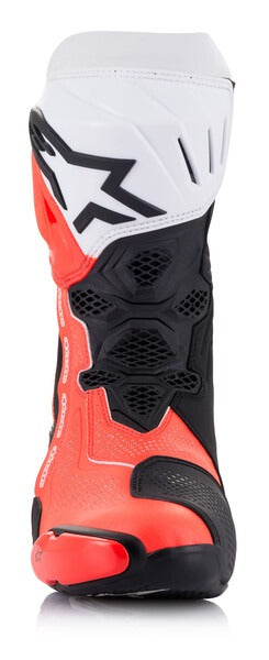 Boty Alpinestars Supertech R Vented černá/bílá/červená fluo, perforovaná obšívka