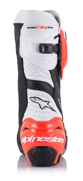 Boty Alpinestars Supertech R Vented černá/bílá/červená fluo, perforovaná obšívka