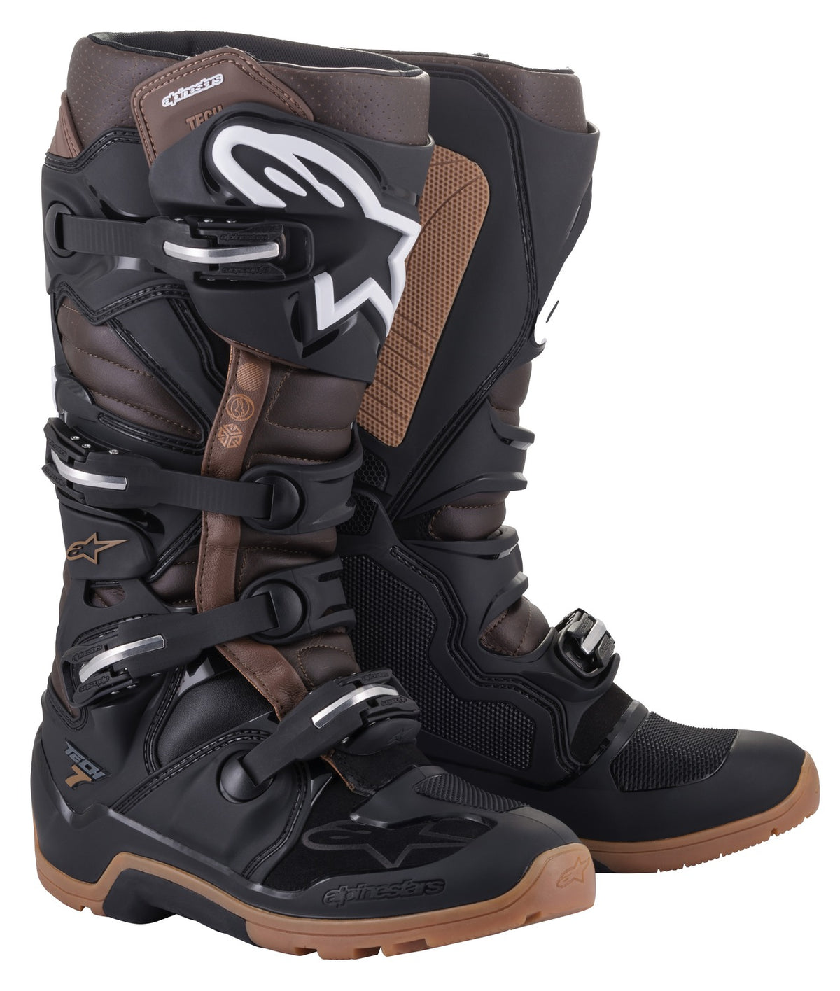 Boty Alpinestars Tech 7 Enduro černá/tmavá hnědá