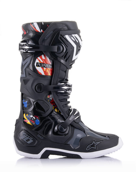 Boty Alpinestars Tech 10 limitovaná edice Renen černá/šedá/bílá/multicolor