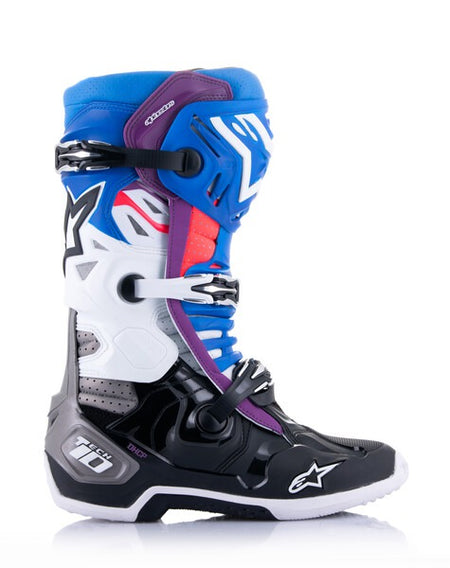 Boty Alpinestars Tech 10 Supervented perforované modrá/fialová/růžová/bílá/šedá/černá